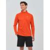 image:imageNORTHYARD Mens Quarter Zip Pullover Athletic Running 14 Zip Long Sleeve Pullovers Quick Dry Lightweight Tennis Gym ShirtsOrange