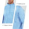 image:imageNORTHYARD Mens Quarter Zip Pullover Athletic Running 14 Zip Long Sleeve Pullovers Quick Dry Lightweight Tennis Gym ShirtsSkyheather