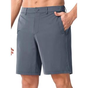 image:imageNORTHYARD Mens Golf Shorts 9 Work Dress Hybrid Short Lightweight Quick Dry Stretch Casual Summer Shorts with 6 PocketsCoolgrey