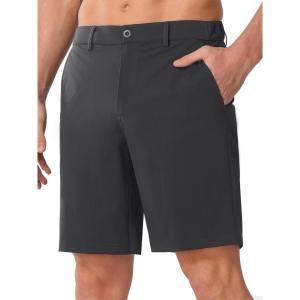 image:imageNORTHYARD Mens Golf Shorts 9 Work Dress Hybrid Short Lightweight Quick Dry Stretch Casual Summer Shorts with 6 PocketsDarkgrey