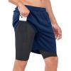 image:imageNORTHYARD Mens 2 in 1 Running Shorts Workout Gym Athletic Shorts with Liner Active Training Shorts with Zipper Pockets