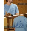 image:imageNORTHYARD Mens Graphic TShirt  Soft Cotton Crewneck Short Sleeve Tee Relaxed Fit Casual Summer Shirts for Work OutdoorBlue Stone