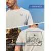 image:imageNORTHYARD Mens Graphic TShirt  Soft Cotton Crewneck Short Sleeve Tee Relaxed Fit Casual Summer Shirts for Work OutdoorOffwhite Heather