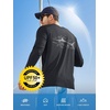 image:imageNORTHYARD Mens UPF 50 Rash Guard Long Sleeve Fishing Swim Shirts Sun Protection Lightweight Quick Dry Shirt for MenBlack