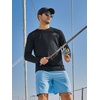 image:imageNORTHYARD Mens UPF 50 Rash Guard Long Sleeve Fishing Swim Shirts Sun Protection Lightweight Quick Dry Shirt for MenBlack