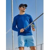 image:imageNORTHYARD Mens UPF 50 Rash Guard Long Sleeve Fishing Swim Shirts Sun Protection Lightweight Quick Dry Shirt for MenRoyalblue