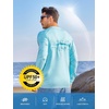 image:imageNORTHYARD Mens UPF 50 Rash Guard Long Sleeve Fishing Swim Shirts Sun Protection Lightweight Quick Dry Shirt for MenSkyblue