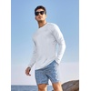 image:imageNORTHYARD Mens UPF 50 Rash Guard Long Sleeve Fishing Swim Shirts Sun Protection Lightweight Quick Dry Shirt for MenWhite