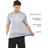 image:imageNORTHYARD Mens Workout Athletic Shirts Gym Running TShirts Tennis Quick Dry Short Sleeve Shirt Active Lightweight SportsLightgrey