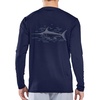 image:imageNORTHYARD Mens UPF 50 Rash Guard Long Sleeve Fishing Swim Shirts Sun Protection Lightweight Quick Dry Shirt for MenDarkblue