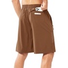 image:imageNORTHYARD Mens Athletic Running Shorts Gym Workout 795 Quick Dry Lightweight Sports Basketball Tennis 3 Zipper PocketsBrown