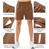 image:imageNORTHYARD Mens Athletic Running Shorts Gym Workout 795 Quick Dry Lightweight Sports Basketball Tennis 3 Zipper PocketsBrown