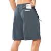 image:imageNORTHYARD Mens Athletic Running Shorts Gym Workout 795 Quick Dry Lightweight Sports Basketball Tennis 3 Zipper PocketsCoolgrey