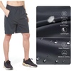 image:imageNORTHYARD Mens Athletic Running Shorts Gym Workout 795 Quick Dry Lightweight Sports Basketball Tennis 3 Zipper PocketsDarkgrey