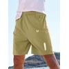 image:imageNORTHYARD Mens Athletic Running Shorts Gym Workout 795 Quick Dry Lightweight Sports Basketball Tennis 3 Zipper PocketsKhaki