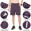 image:imageNORTHYARD Mens Athletic Running Shorts Gym Workout 795 Quick Dry Lightweight Sports Basketball Tennis 3 Zipper PocketsPlum