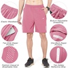 image:imageNORTHYARD Mens Athletic Running Shorts Gym Workout 795 Quick Dry Lightweight Sports Basketball Tennis 3 Zipper PocketsPowderpink