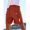 image:imageNORTHYARD Mens Athletic Running Shorts Gym Workout 795 Quick Dry Lightweight Sports Basketball Tennis 3 Zipper PocketsRedclay