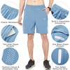 image:imageNORTHYARD Mens Athletic Running Shorts Gym Workout 795 Quick Dry Lightweight Sports Basketball Tennis 3 Zipper PocketsSkyblue