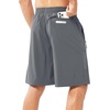 image:imageNORTHYARD Mens Athletic Running Shorts Gym Workout 795 Quick Dry Lightweight Sports Basketball Tennis 3 Zipper PocketsSmokegrey