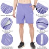 image:imageNORTHYARD Mens Athletic Running Shorts Gym Workout 795 Quick Dry Lightweight Sports Basketball Tennis 3 Zipper PocketsViolet