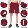 image:imageNORTHYARD Mens Athletic Running Shorts Gym Workout 795 Quick Dry Lightweight Sports Basketball Tennis 3 Zipper PocketsWinered