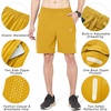image:imageNORTHYARD Mens Athletic Running Shorts Gym Workout 795 Quick Dry Lightweight Sports Basketball Tennis 3 Zipper PocketsYellow