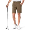 image:imageNORTHYARD Mens Golf Shorts 9 Lightweight Stretch Quick Dry Casual Dress Hybrid Shorts with 6 Pockets for Golf Hiking WorkDarkkhaki