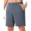 image:imageNORTHYARD Mens Golf Shorts 9 Lightweight Stretch Quick Dry Casual Dress Hybrid Shorts with 6 Pockets for Golf Hiking WorkCoolgrey