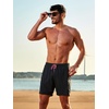 image:imageNORTHYARD 2 in 1 Mens Swim Trunks 7 Quick Dry Board Shorts with Compression Liner Swimsuit Bathing Beach Short with PocketsBlack
