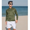 image:imageNORTHYARD Mens UPF 50 Rash Guard Hoodie Long Sleeve Sun Protection Shirt Fishing Swim Beach Hiking Quick Dry LightweightArmygreen