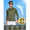 image:imageNORTHYARD Mens UPF 50 Rash Guard Hoodie Long Sleeve Sun Protection Shirt Fishing Swim Beach Hiking Quick Dry LightweightArmygreen
