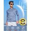 image:imageNORTHYARD Mens UPF 50 Rash Guard Hoodie Long Sleeve Sun Protection Shirt Fishing Swim Beach Hiking Quick Dry LightweightBlueheather