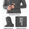 image:imageNORTHYARD Mens UPF 50 Rash Guard Hoodie Long Sleeve Sun Protection Shirt Fishing Swim Beach Hiking Quick Dry LightweightCarbonheather