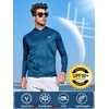 image:imageNORTHYARD Mens UPF 50 Rash Guard Hoodie Long Sleeve Sun Protection Shirt Fishing Swim Beach Hiking Quick Dry LightweightDarkblue
