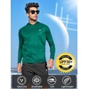 image:imageNORTHYARD Mens UPF 50 Rash Guard Hoodie Long Sleeve Sun Protection Shirt Fishing Swim Beach Hiking Quick Dry LightweightEvergreen
