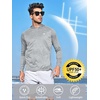 image:imageNORTHYARD Mens UPF 50 Rash Guard Hoodie Long Sleeve Sun Protection Shirt Fishing Swim Beach Hiking Quick Dry LightweightGreyheather
