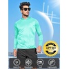 image:imageNORTHYARD Mens UPF 50 Rash Guard Hoodie Long Sleeve Sun Protection Shirt Fishing Swim Beach Hiking Quick Dry LightweightLakeblue