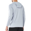 image:imageNORTHYARD Mens UPF 50 Rash Guard Hoodie Long Sleeve Sun Protection Shirt Fishing Swim Beach Hiking Quick Dry LightweightLightgrey