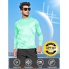 image:imageNORTHYARD Mens UPF 50 Rash Guard Hoodie Long Sleeve Sun Protection Shirt Fishing Swim Beach Hiking Quick Dry LightweightLightmint