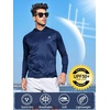image:imageNORTHYARD Mens UPF 50 Rash Guard Hoodie Long Sleeve Sun Protection Shirt Fishing Swim Beach Hiking Quick Dry LightweightNavy