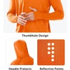image:imageNORTHYARD Mens UPF 50 Rash Guard Hoodie Long Sleeve Sun Protection Shirt Fishing Swim Beach Hiking Quick Dry LightweightOrange