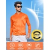 image:imageNORTHYARD Mens UPF 50 Rash Guard Hoodie Long Sleeve Sun Protection Shirt Fishing Swim Beach Hiking Quick Dry LightweightOrange