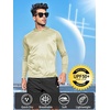 image:imageNORTHYARD Mens UPF 50 Rash Guard Hoodie Long Sleeve Sun Protection Shirt Fishing Swim Beach Hiking Quick Dry LightweightOysterwhite