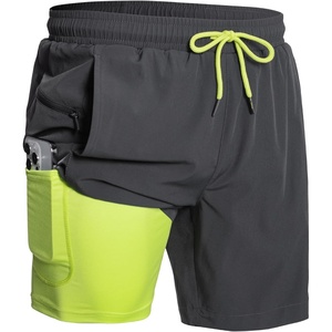 image:imageNORTHYARD 2 in 1 Mens Swim Trunks 7 Quick Dry Board Shorts with Compression Liner Swimsuit Bathing Beach Short with PocketsDarkgrey