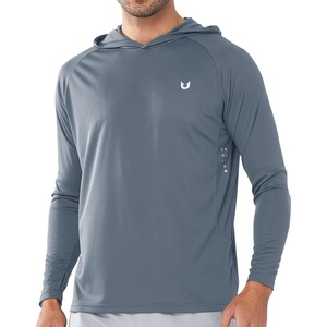 image:imageNORTHYARD Mens UPF 50 Rash Guard Hoodie Long Sleeve Sun Protection Shirt Fishing Swim Beach Hiking Quick Dry LightweightCloud