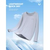 image:imageNORTHYARD Mens UPF 50 Rash Guard Long Sleeve Sun Shirt Quick Dry  Breathable Mesh Back Water Slurry Printing Graphic Lightweight 4Way Stretch Moisture Wicking Swimming Fishing SurfingLightgrey
