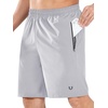 image:imageNORTHYARD Mens Athletic Running Shorts Quick Dry Lightweight Zip Pockets  5 7 9 Inseam Unlined Adjustable Waist Moisture Wicking 4Way Stretch UPF 50 Workout Gym Tennis Basketball HikingGrey