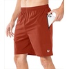 image:imageNORTHYARD Mens Athletic Running Shorts Quick Dry Lightweight Zip Pockets  5 7 9 Inseam Unlined Adjustable Waist Moisture Wicking 4Way Stretch UPF 50 Workout Gym Tennis Basketball HikingRedclay