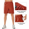image:imageNORTHYARD Mens Athletic Running Shorts Quick Dry Lightweight Zip Pockets  5 7 9 Inseam Unlined Adjustable Waist Moisture Wicking 4Way Stretch UPF 50 Workout Gym Tennis Basketball HikingRedclay